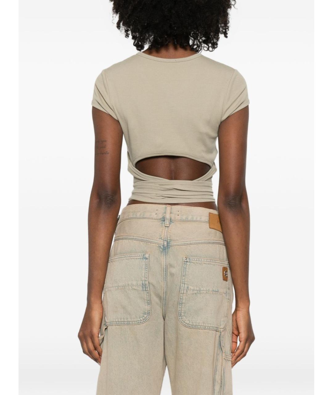 DIESEL Зеленая хлопковая футболка, фото 5