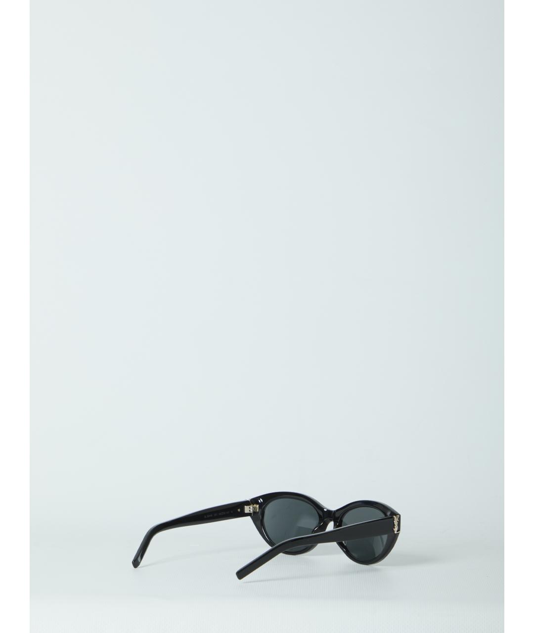 SAINT LAURENT Черные пластиковые солнцезащитные очки, фото 2