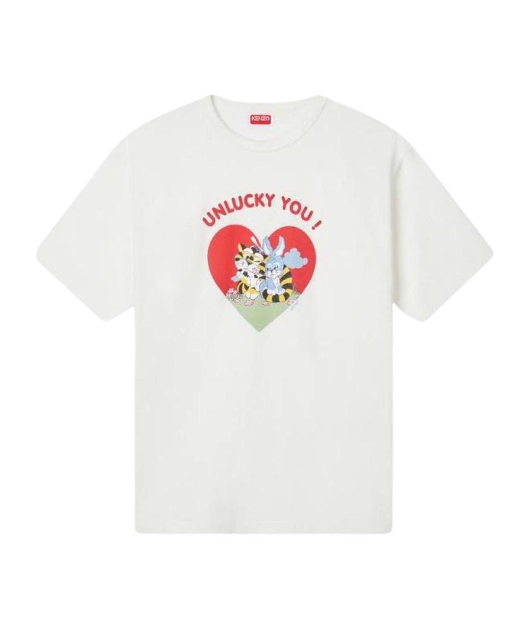 KENZO Белая хлопковая футболка, фото 1