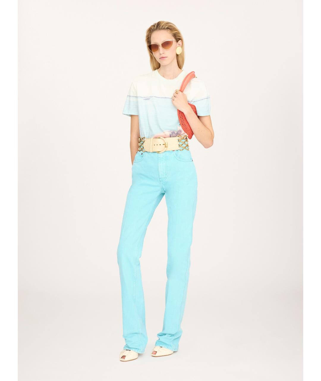 CHLOE Синяя хлопковая футболка, фото 2