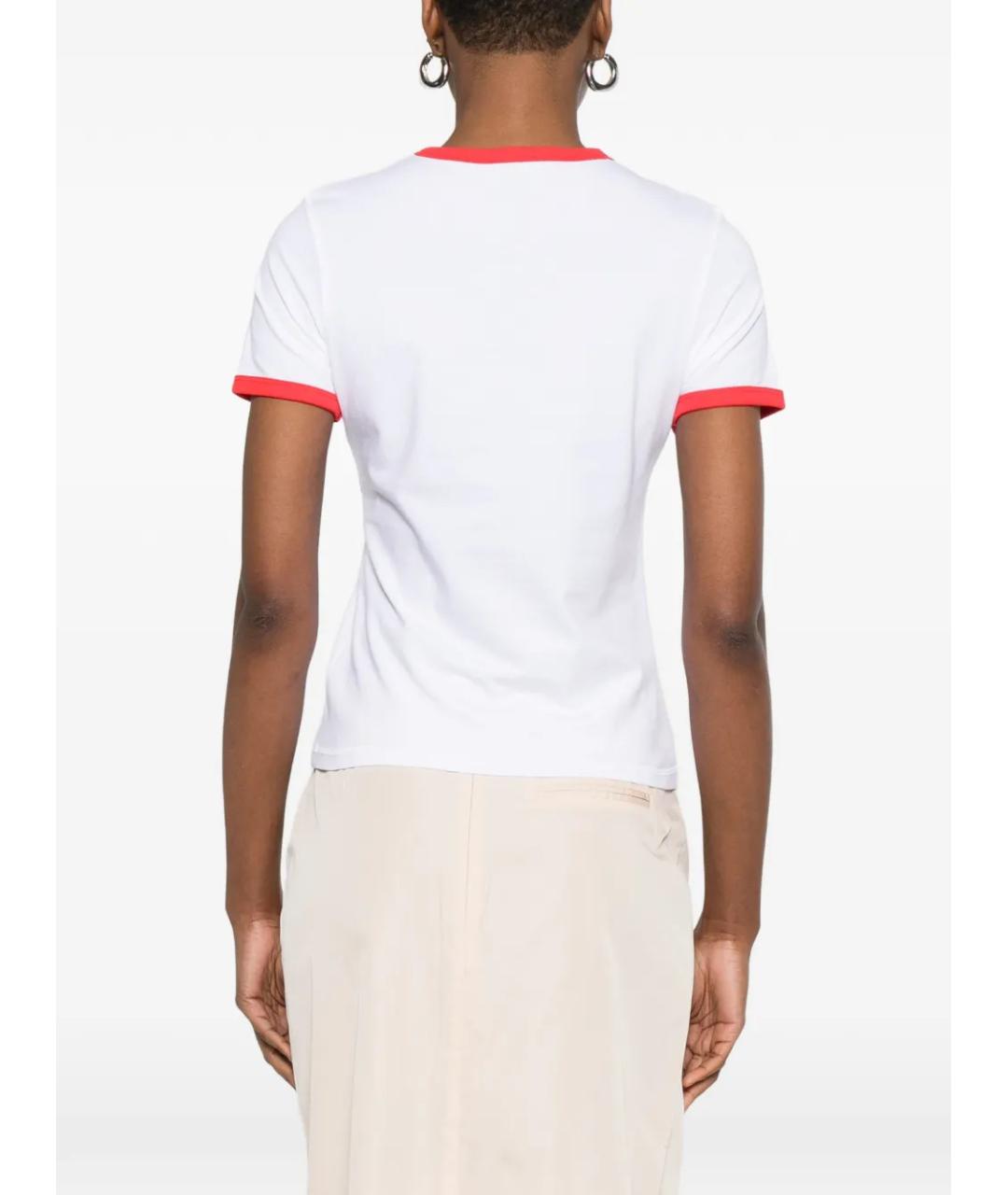 CASABLANCA Белая хлопковая футболка, фото 4