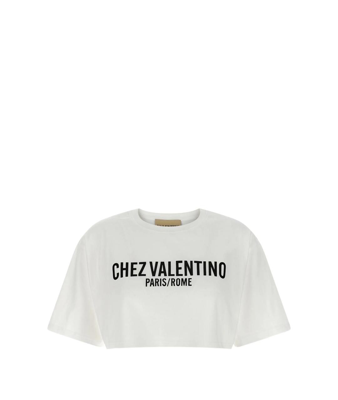 VALENTINO Белая хлопковая футболка, фото 1