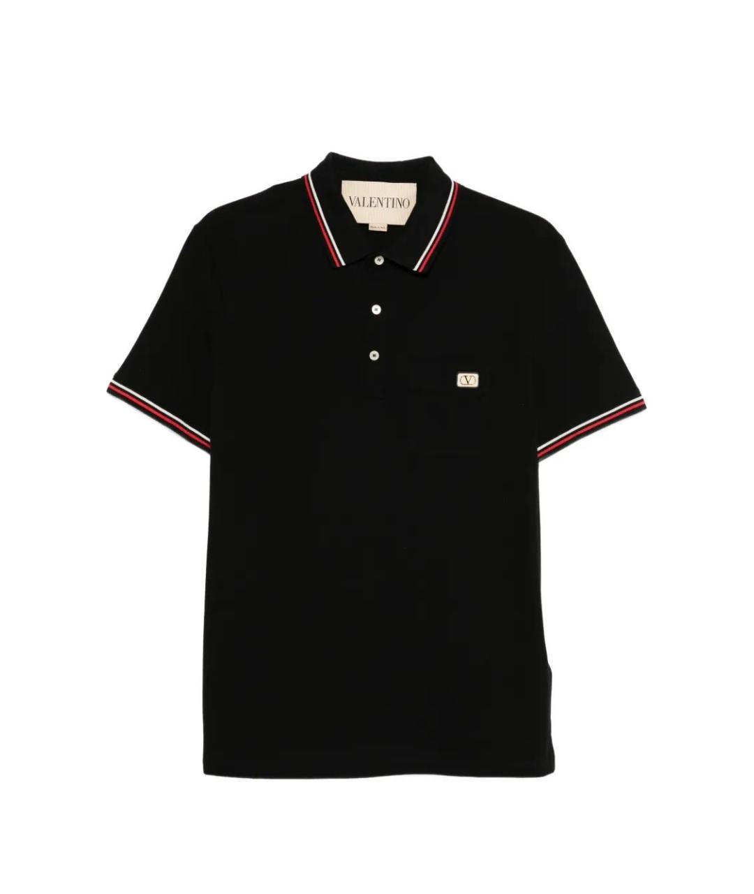 VALENTINO Черная хлопковая футболка, фото 1
