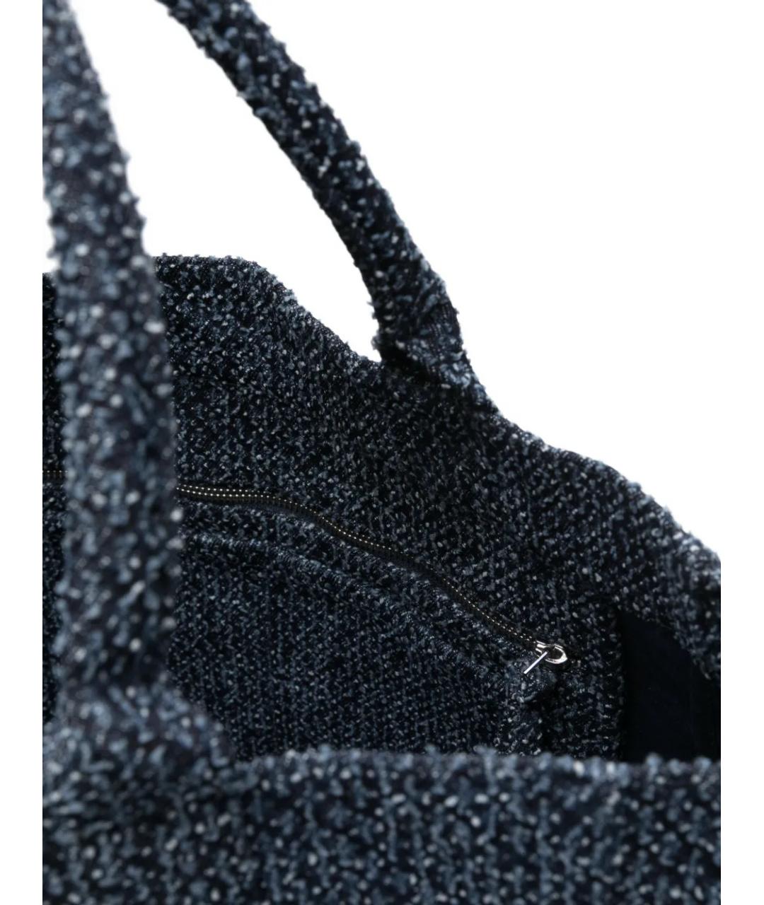 GANNI Синяя хлопковая сумка тоут, фото 5