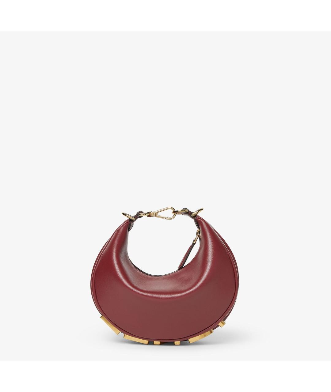 FENDI Красная кожаная сумка с короткими ручками, фото 5