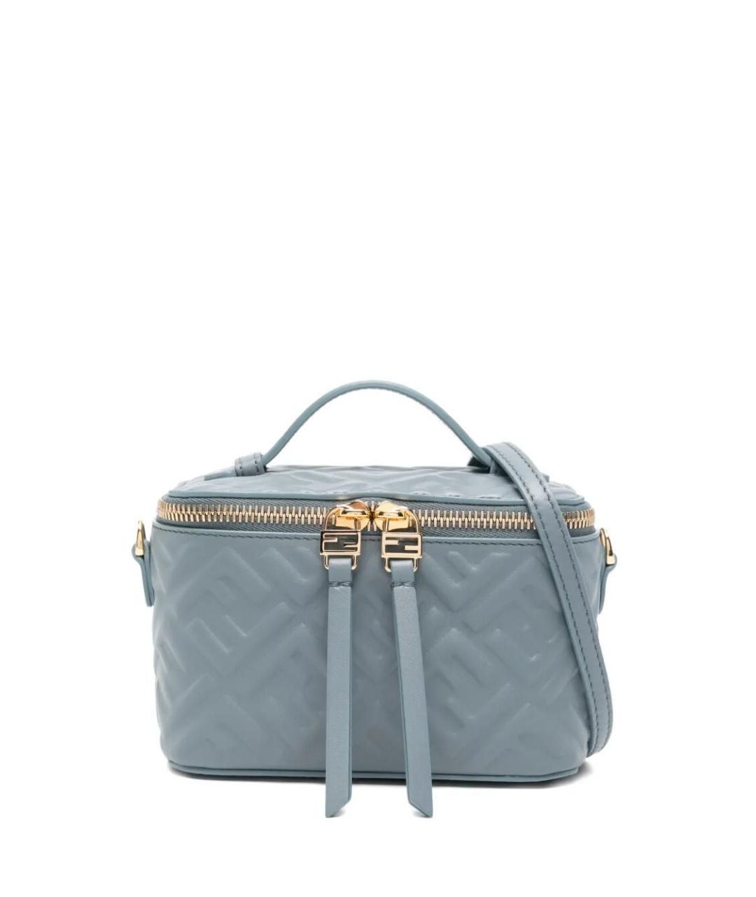 FENDI Голубая кожаная сумка через плечо, фото 1