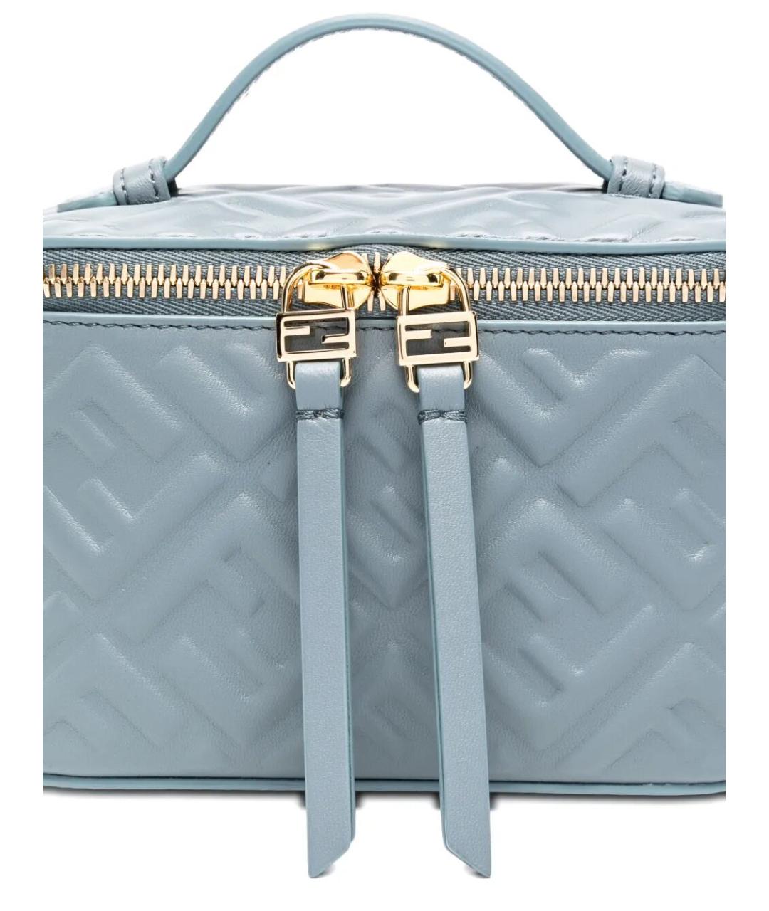 FENDI Голубая кожаная сумка через плечо, фото 5