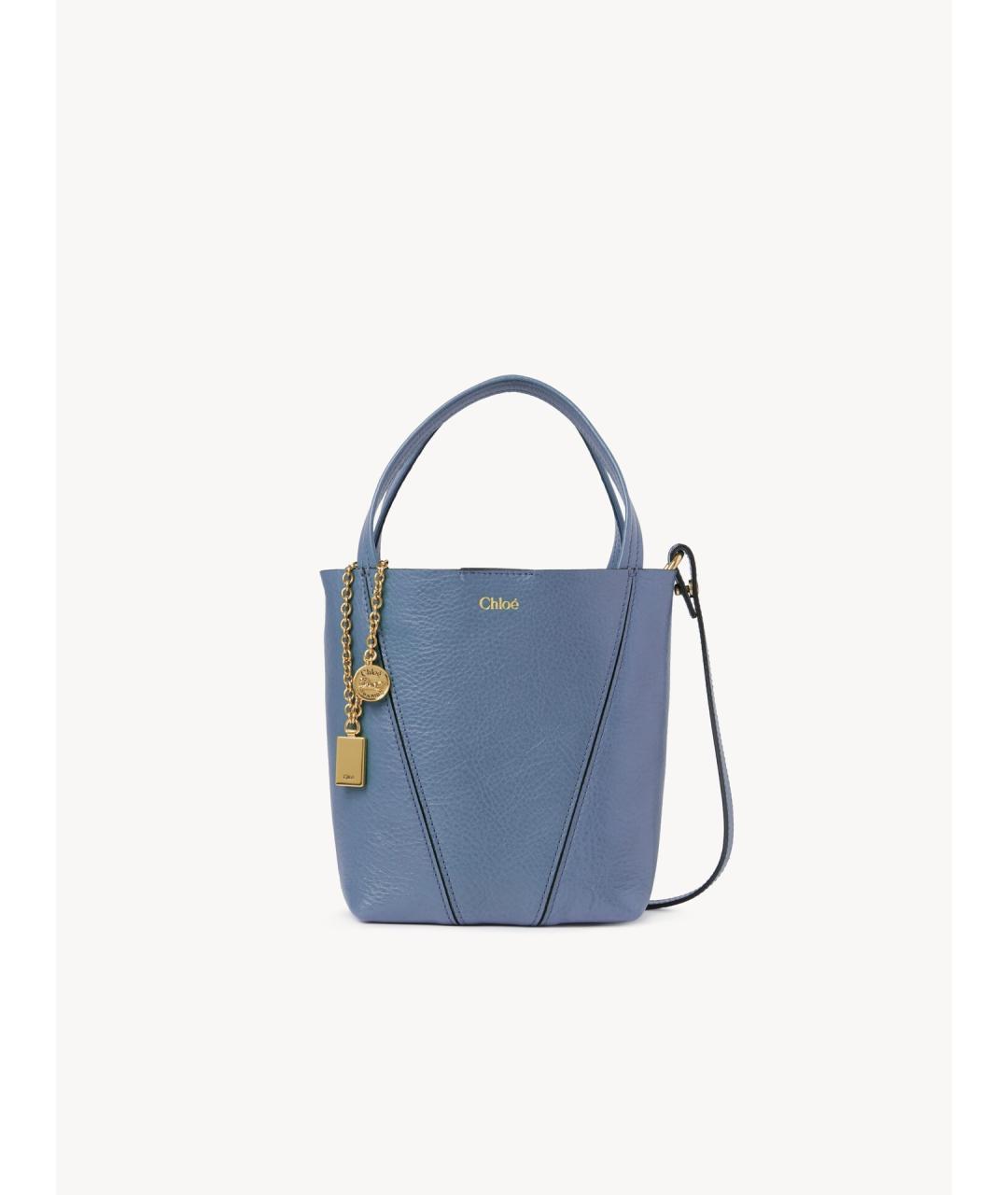 CHLOE Синяя кожаная сумка через плечо, фото 6