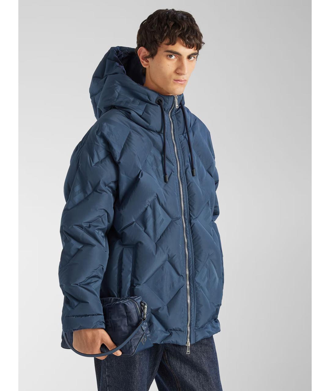 FENDI Синяя сумка на плечо, фото 3