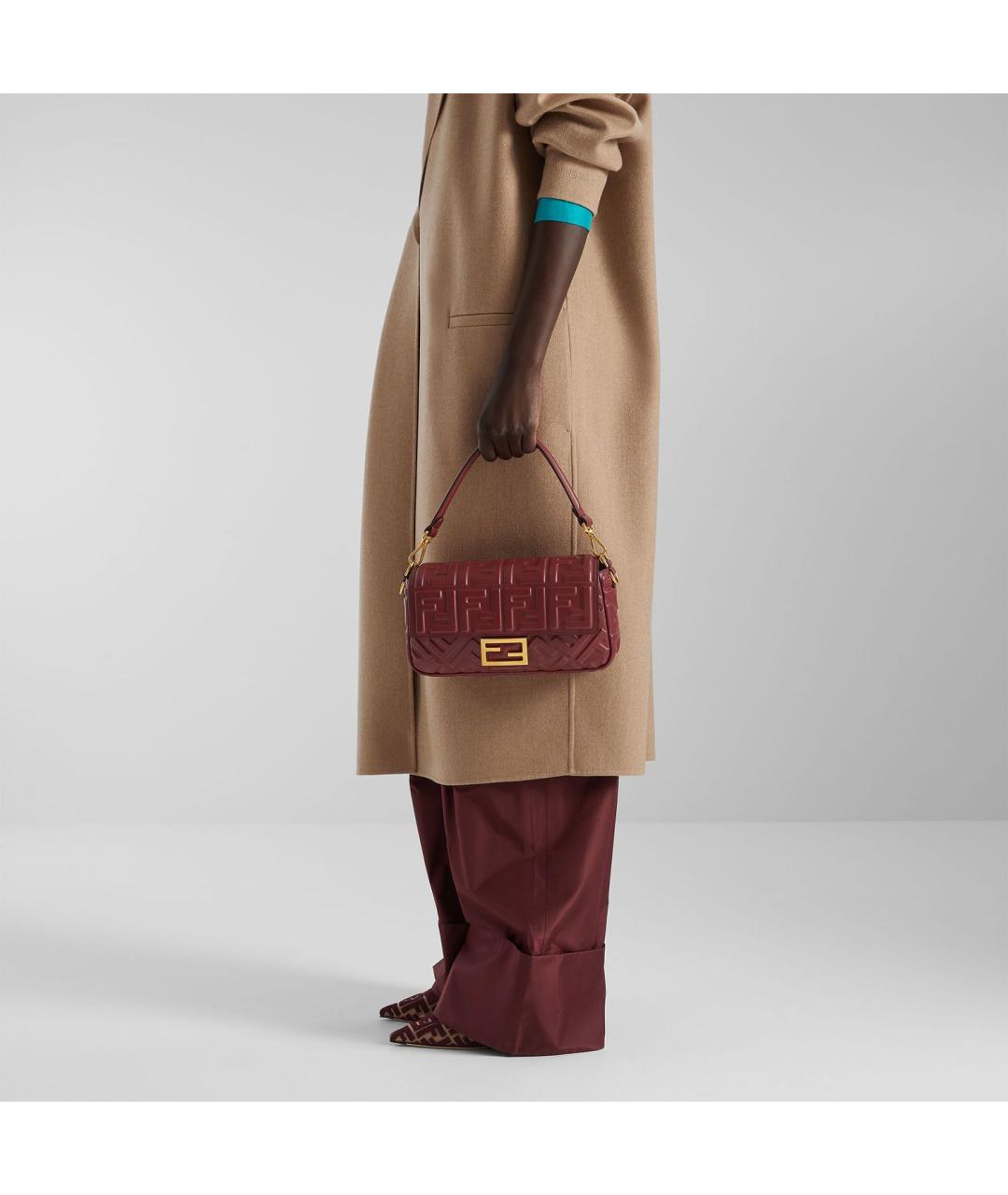 FENDI Красная кожаная сумка через плечо, фото 2