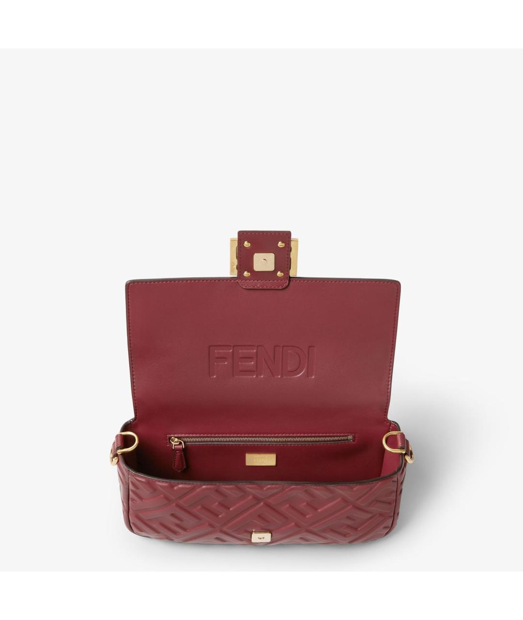 FENDI Красная кожаная сумка через плечо, фото 5