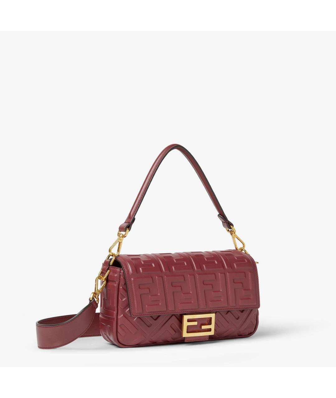 FENDI Красная кожаная сумка через плечо, фото 3