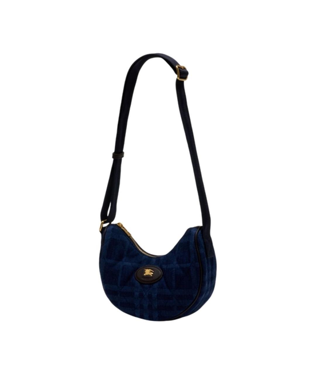 BURBERRY Синяя хлопковая сумка через плечо, фото 2