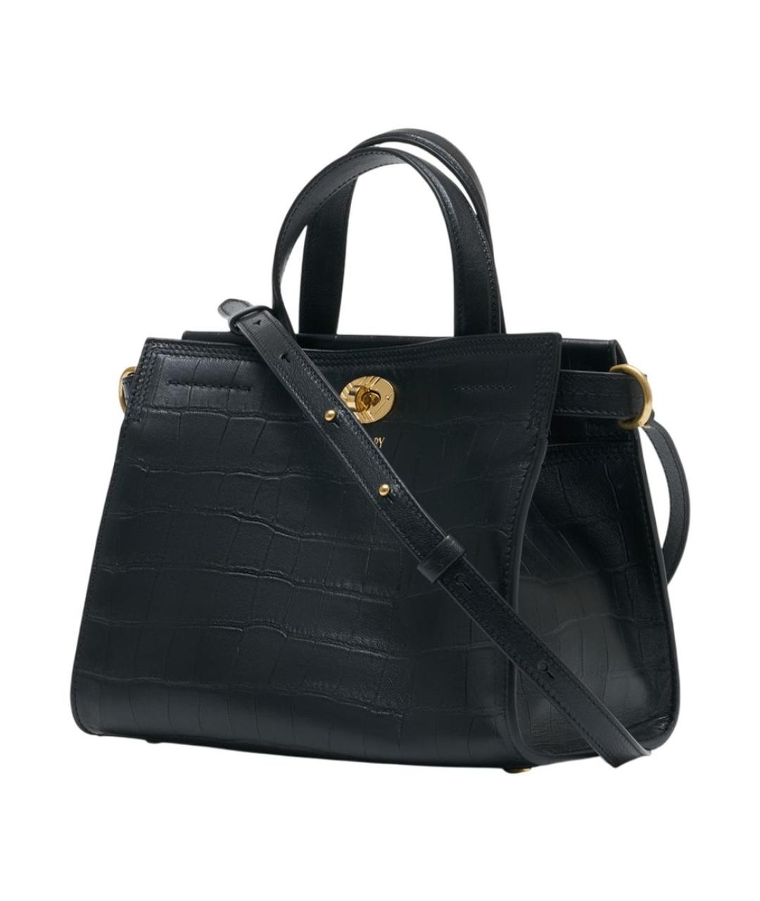 BURBERRY Черная кожаная сумка через плечо, фото 2