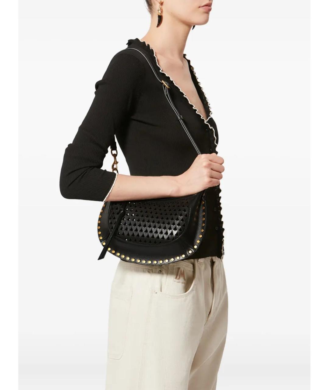 ISABEL MARANT Черная кожаная сумка через плечо, фото 2