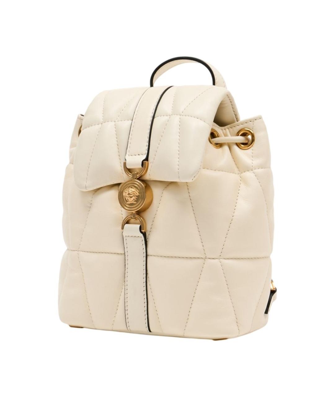 VERSACE Белый кожаный рюкзак, фото 2