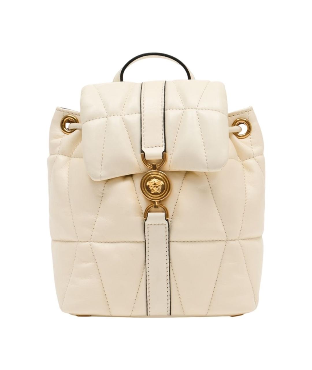 VERSACE Белый кожаный рюкзак, фото 1