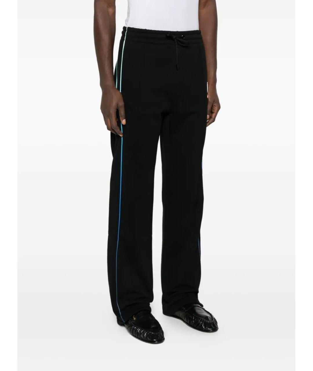 CASABLANCA Черные хлопковые повседневные брюки, фото 2