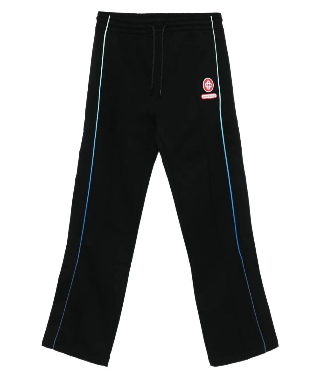 CASABLANCA Черные хлопковые повседневные брюки, фото 1