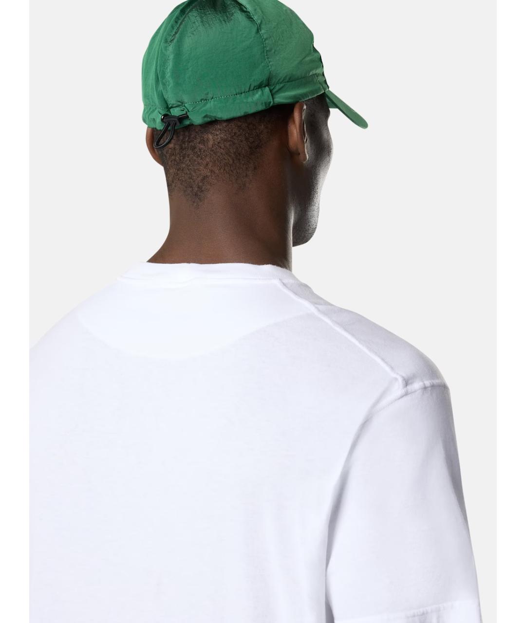 STONE ISLAND Белая хлопковая футболка, фото 4