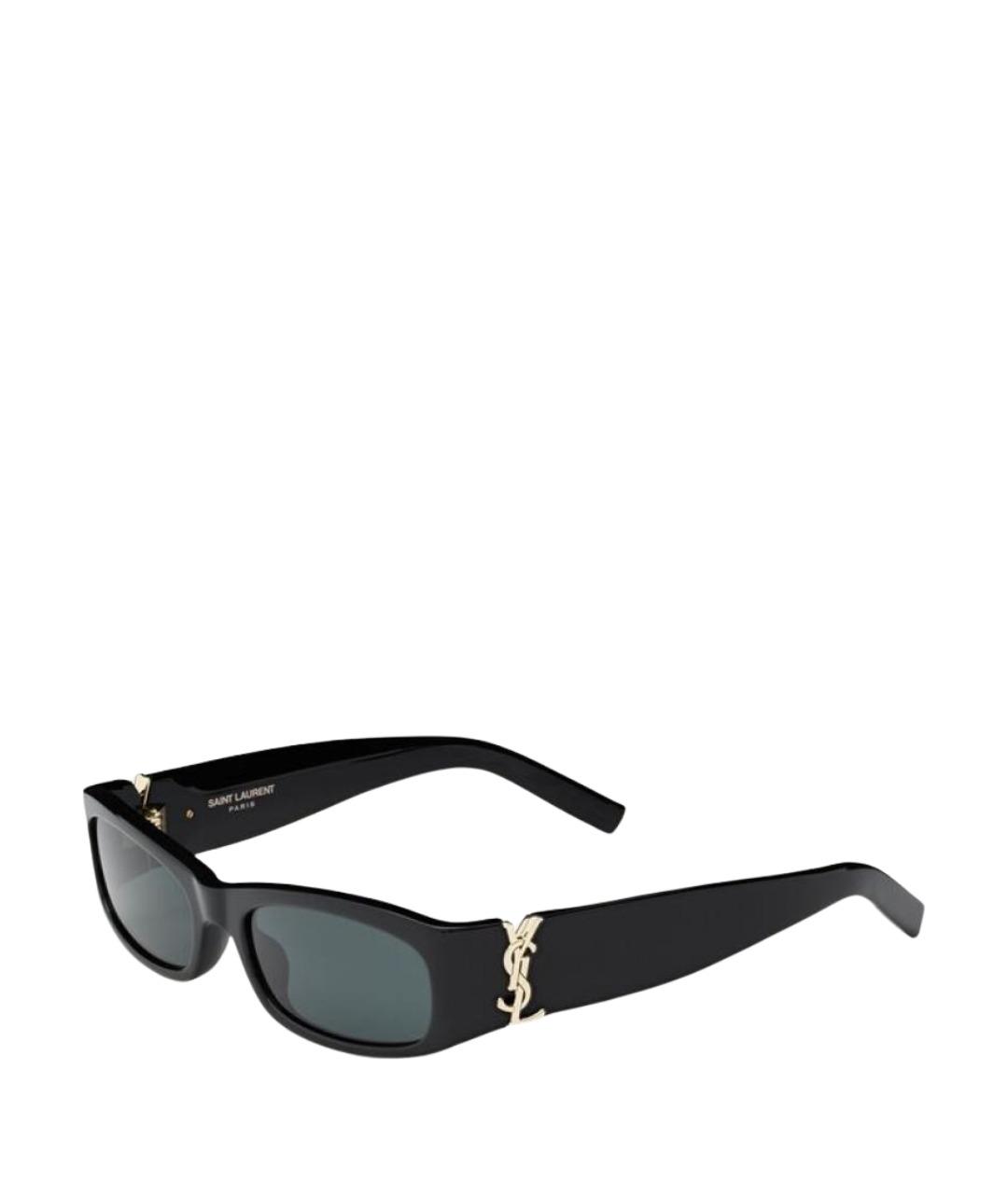 SAINT LAURENT Черные пластиковые солнцезащитные очки, фото 1