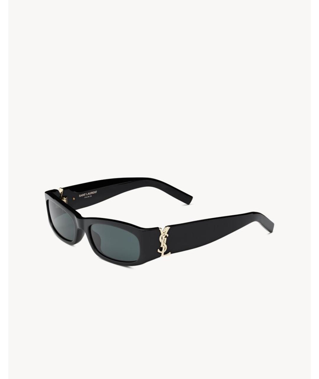 SAINT LAURENT Черные пластиковые солнцезащитные очки, фото 3