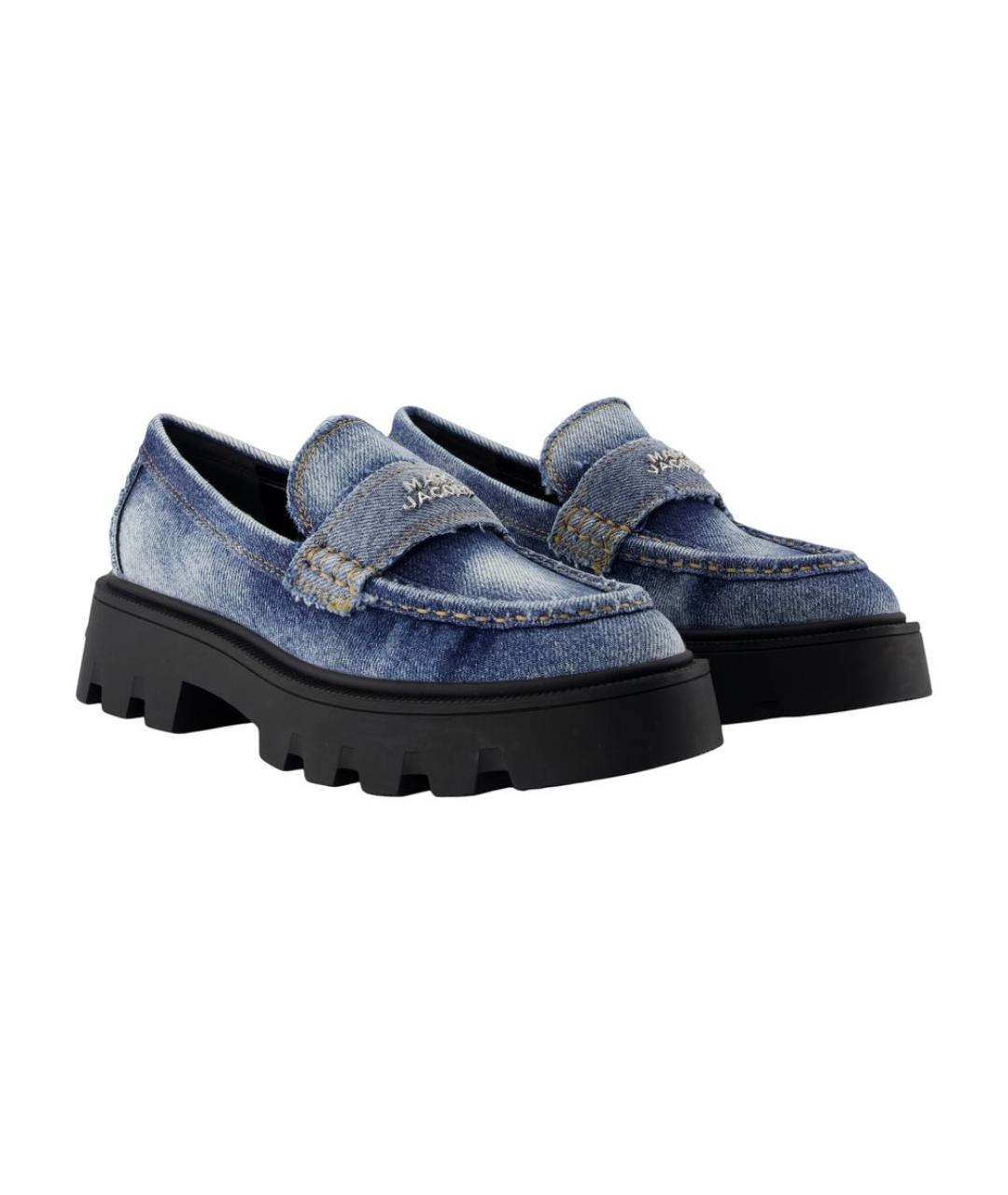 MARC JACOBS Синие текстильные лоферы, фото 2