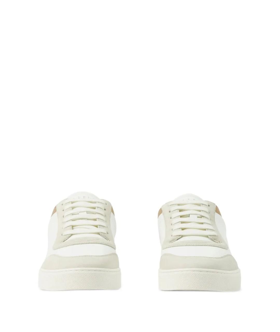 BURBERRY Кожаные низкие кроссовки / кеды, фото 2