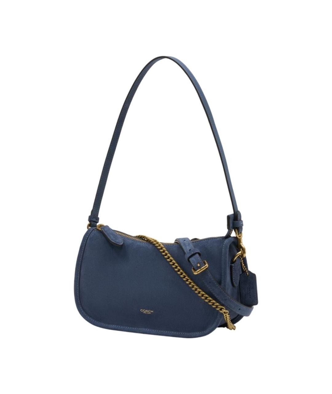 COACH Синяя кожаная сумка через плечо, фото 2
