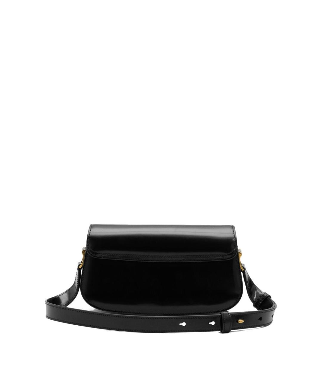 Ami Paris Черная кожаная сумка через плечо, фото 2