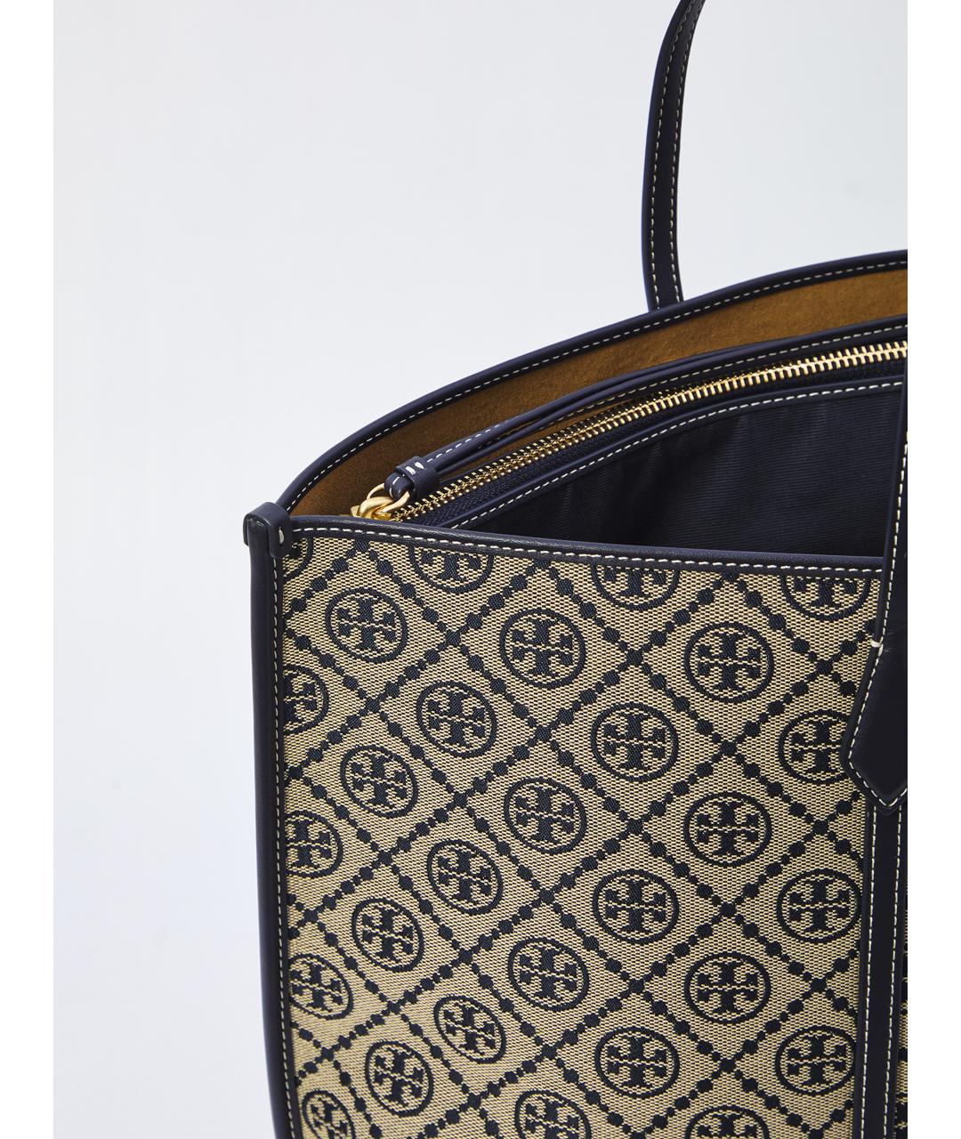 TORY BURCH Синяя хлопковая сумка тоут, фото 4