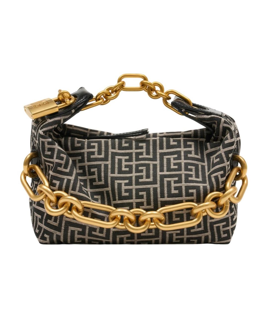 BALMAIN Черная хлопковая сумка с короткими ручками, фото 1