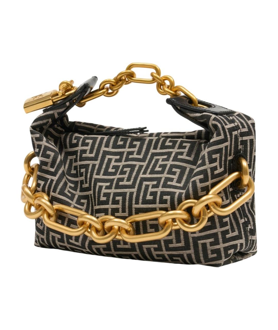 BALMAIN Черная хлопковая сумка с короткими ручками, фото 2