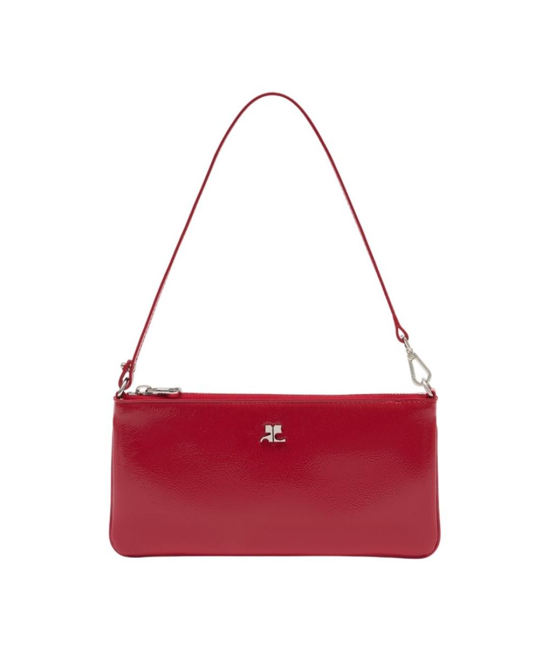 COURREGES Красная кожаная сумка через плечо, фото 1