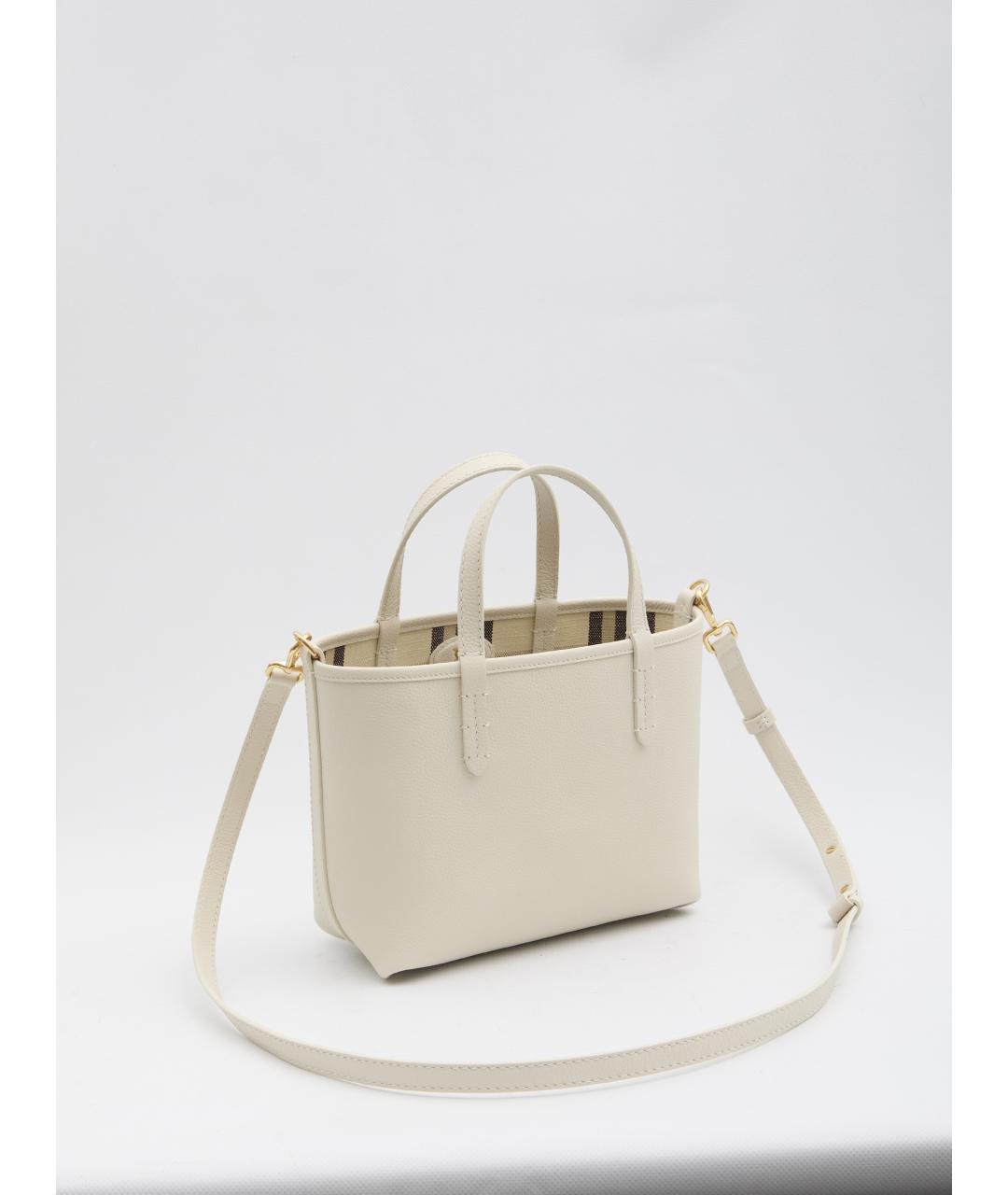 BURBERRY Белая кожаная сумка через плечо, фото 2
