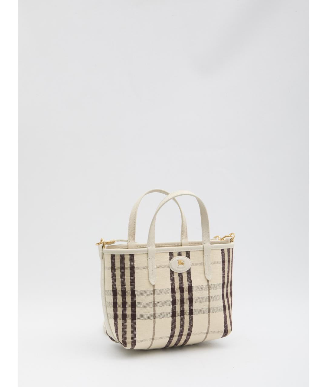 BURBERRY Белая кожаная сумка через плечо, фото 5