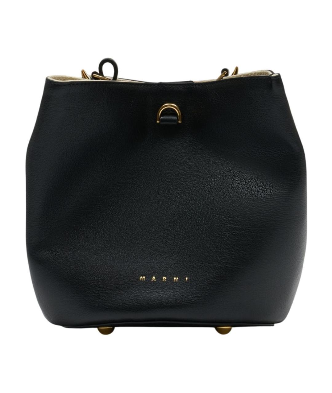 MARNI Черная кожаная сумка тоут, фото 1