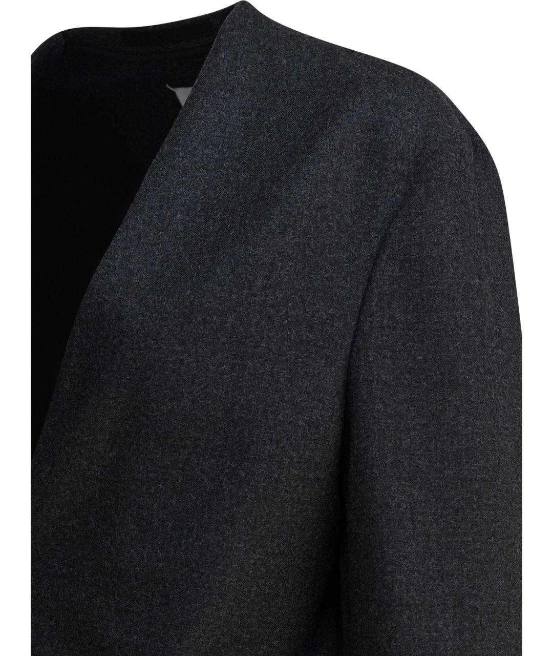 MAISON MARGIELA Антрацитовый шерстяной жакет/пиджак, фото 4
