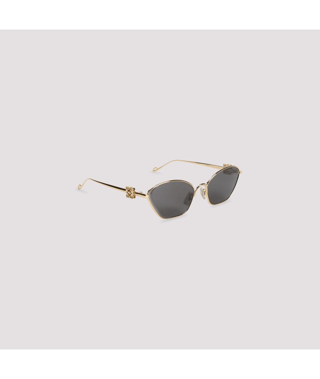 LOEWE Золотые металлические солнцезащитные очки, фото 2