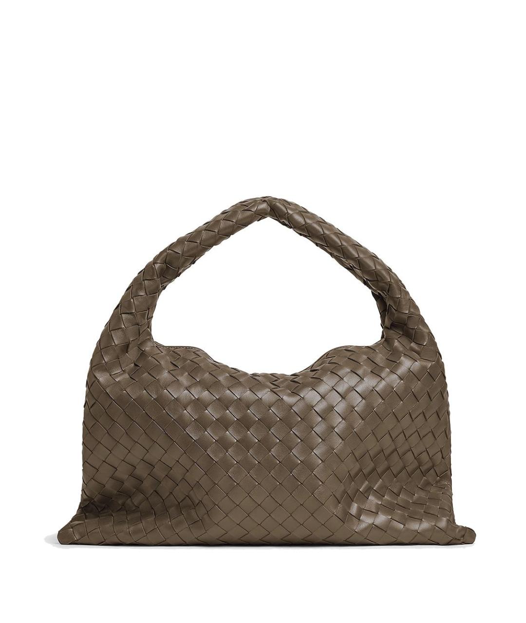 BOTTEGA VENETA Зеленая кожаная сумка с короткими ручками, фото 3