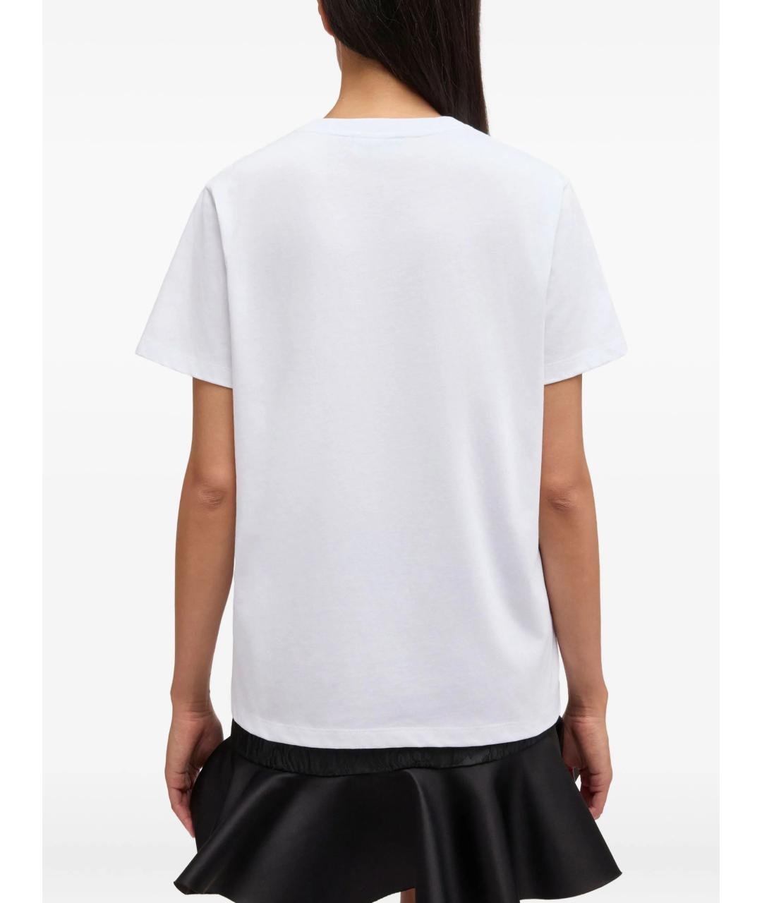 GANNI Белая хлопковая футболка, фото 4