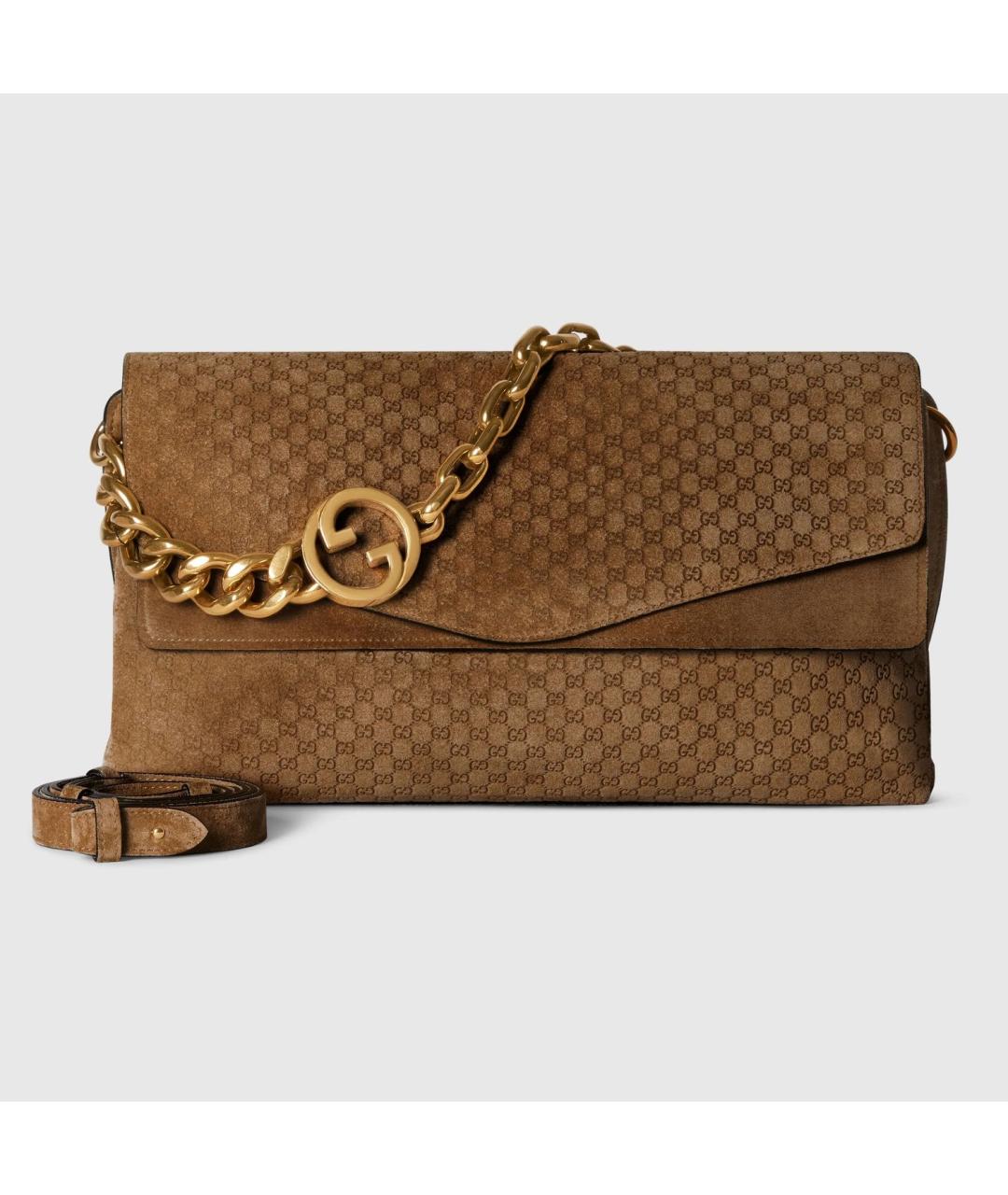 GUCCI Коричневая замшевая сумка через плечо, фото 4