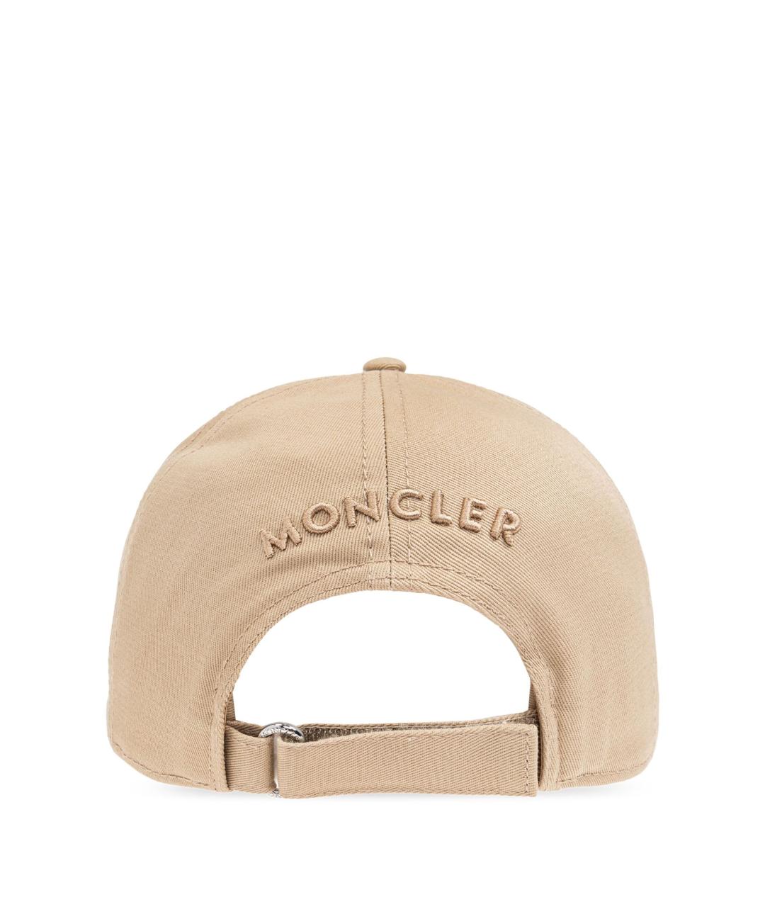MONCLER Бежевая хлопковая кепка/бейсболка, фото 3