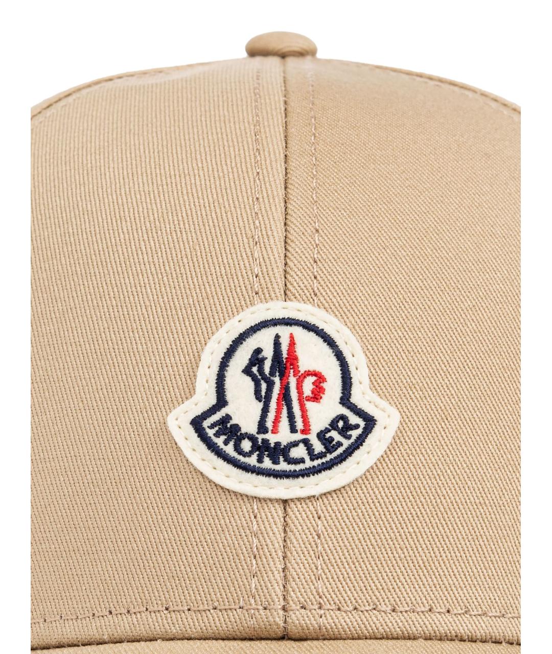 MONCLER Бежевая хлопковая кепка/бейсболка, фото 2