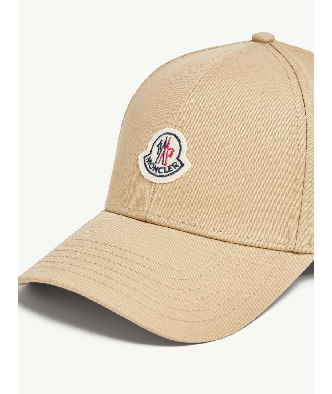 MONCLER Бежевая хлопковая кепка/бейсболка, фото 5