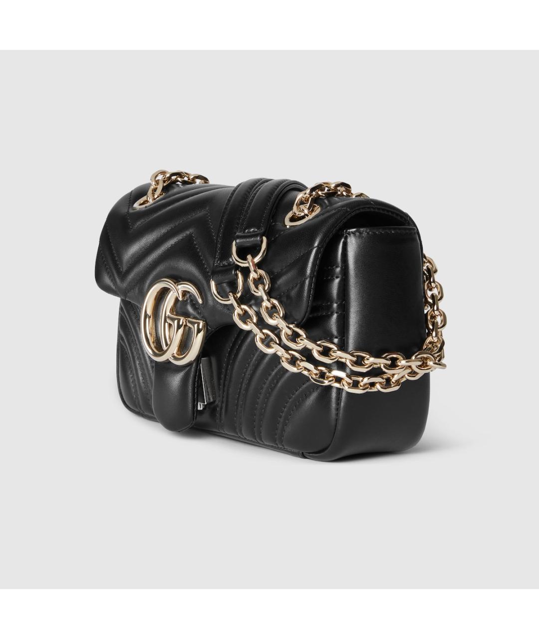 GUCCI Черная кожаная сумка через плечо, фото 2