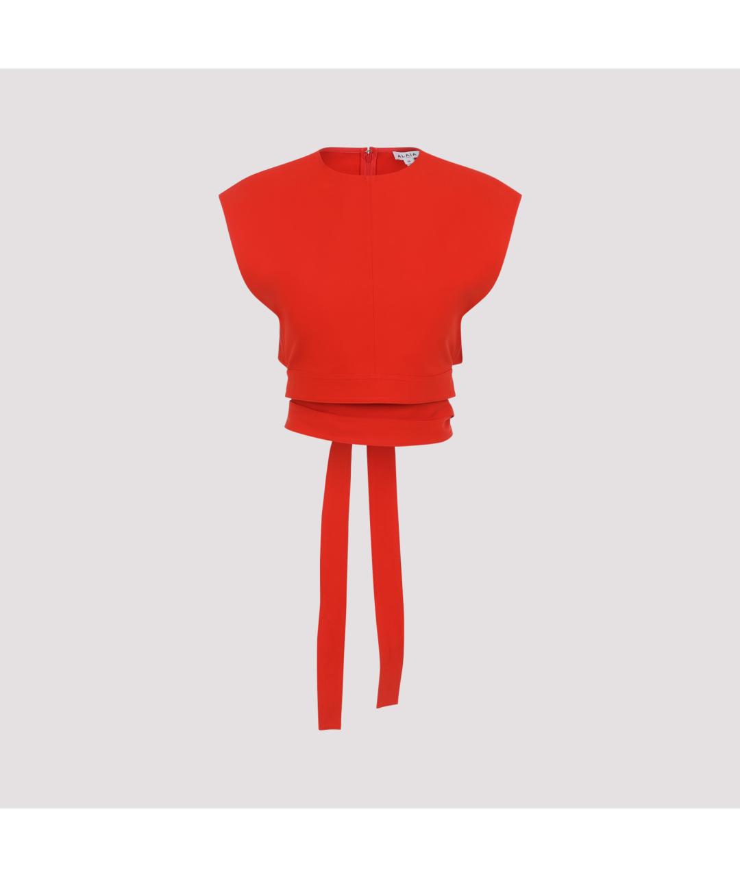 ALAIA Красная хлопковая футболка, фото 2