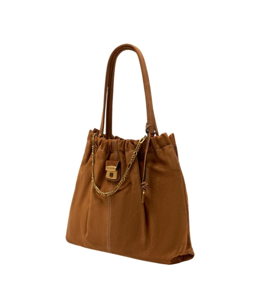 MARC JACOBS Коричневая кожаная сумка тоут, фото 2