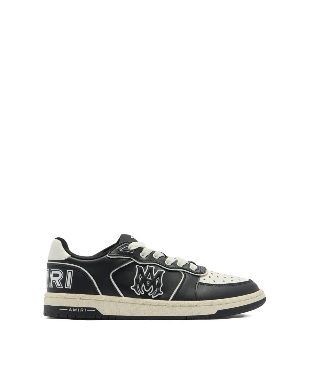 AMIRI Черные кожаные низкие кроссовки / кеды, фото 1