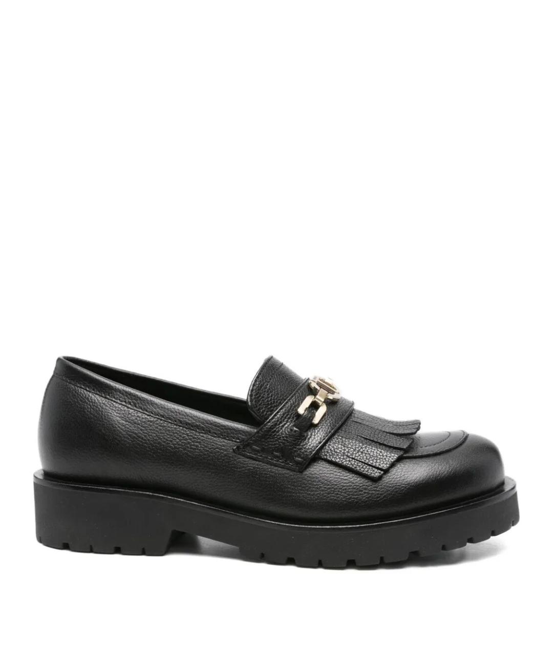 TWIN-SET Черные кожаные лоферы, фото 1